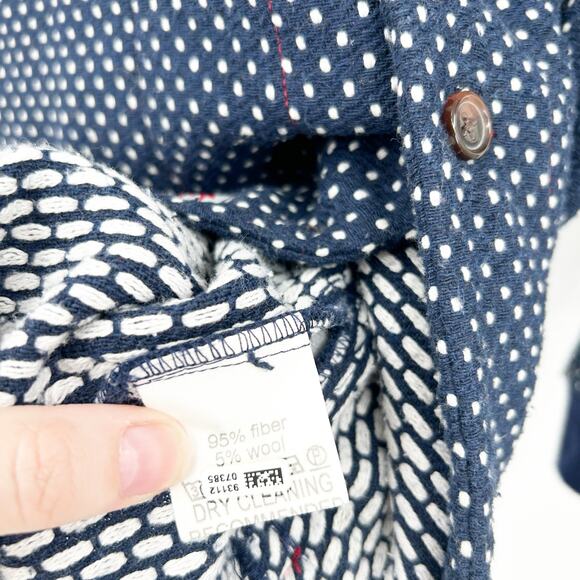 Faze Apparel Mens Polka Dot Wool Blend Button Up‎ Shirt Jacket Shacket Size L - Picture 3 of 6